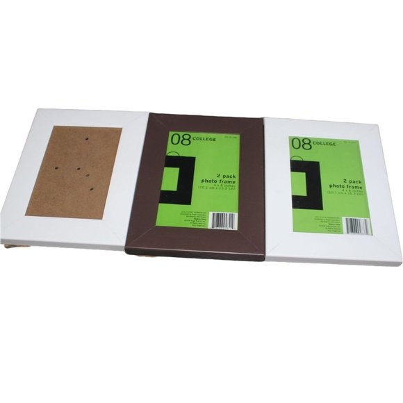 Target Accents Target 4x6 Photo Frames With Table Stand Back2 White Brownnew Poshmark